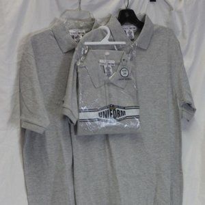 NWT Authentic Galaxy Heather Gray Uniform Kid's Polo Shirts (Lot of 3) Size 20